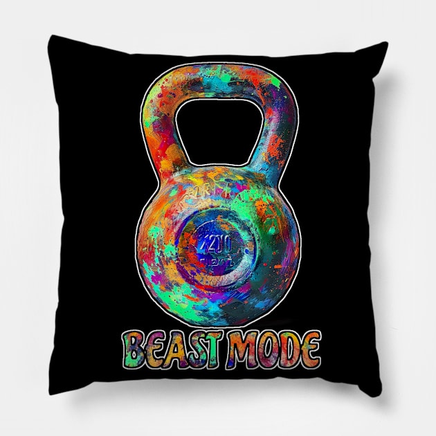 Beast Mode Kettlebell Pillow by Yogimeister