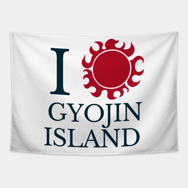 I LOVE GYOJIN ISLAND Tapestry by Epictetus