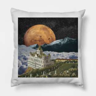 Cliff House - Surreal/Collage Art Pillow