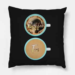 Tea coffee cups - signs for cafe, bars, coffee shops Pillow