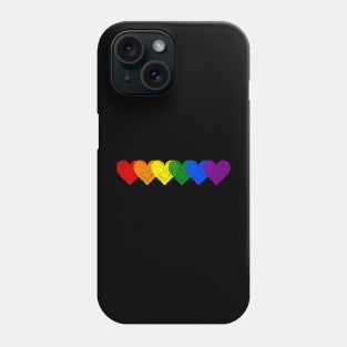 Valentines Day Vintage Hearts Retro LGBT Gay Funny Gifts Phone Case