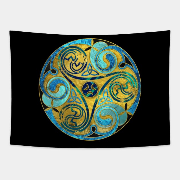 Decorative Triquetra Celtic Ornament Tapestry by Nartissima