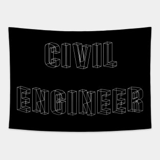 Civil engineer, simple, minimal design Tapestry