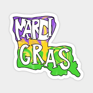 Louisiana Mardi Gras Magnet