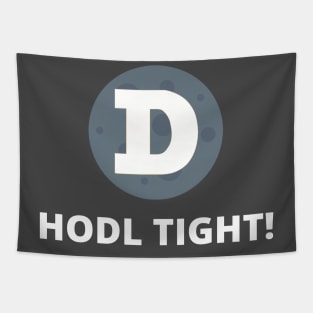 Dogecoin to the Moon HODL Tight Moon Design 1 Tapestry