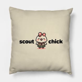 Scout Chick - Cute Girl Scout Kids Pillow