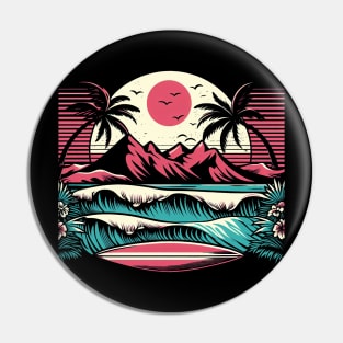 Retro Surf Vibes Pin