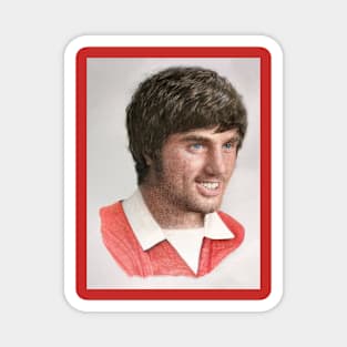 George Best Drawing in colour Magnet