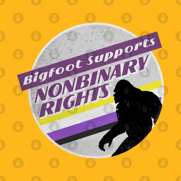 Nonbinary Pride Bigfoot by creepvrs