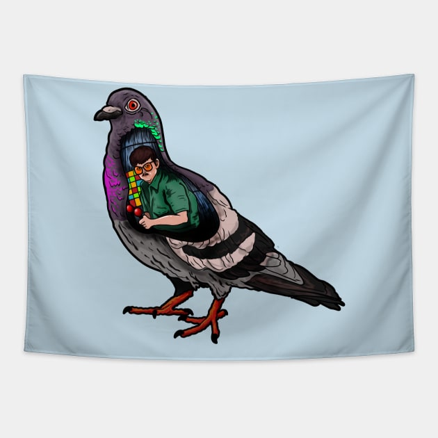 Pigeon Controller Tapestry by Harley Warren