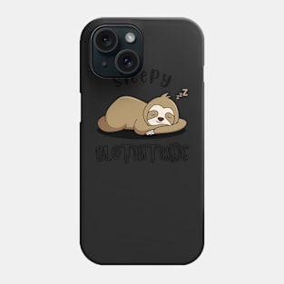 Black Brown Beige Cute Slogan Sleepy Phone Case