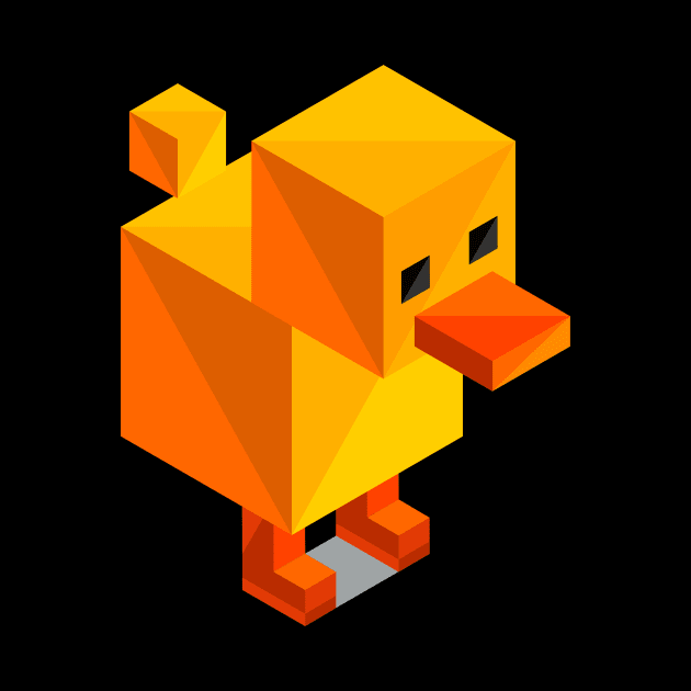 Cube Rubber Duck Blocks by InkyArt