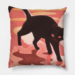 Cute Black Cat Pillow