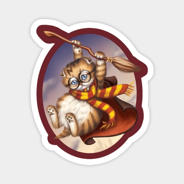 Wizard Kitten Magnet by GeekyPet