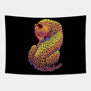 Leopard Bright Psychedelic Tapestry