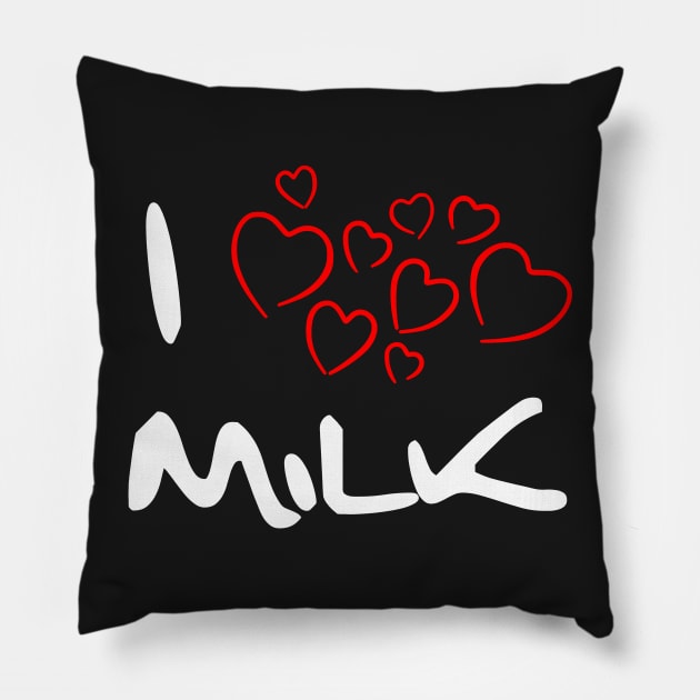 I Heart Milk Pillow by valsymot