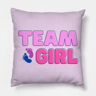 Team Girl, Baby Gender Reveal Party Pillow