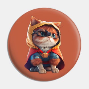 Superhero Cat Pin