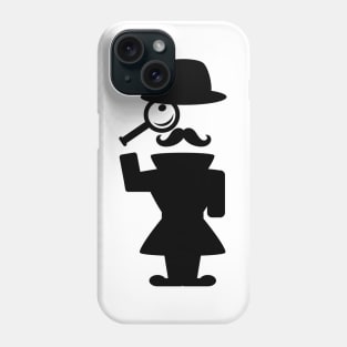 Detective with magnifying glass Phone Case