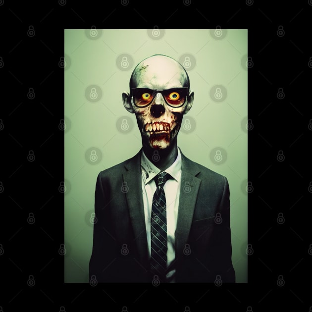 Zombie Accountant Portrait by Nysa Design