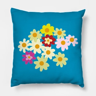 Abstract Daisy Flowers for Mothers Day Pillow