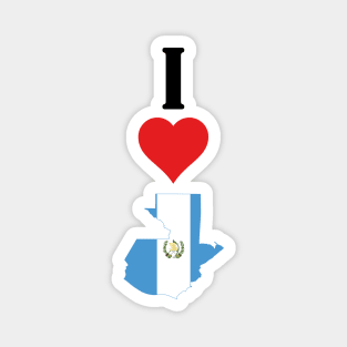 I Love Guatemala Vertical I Heart Guatemalan National Flag Map Magnet