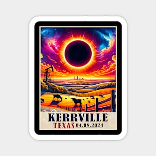 Kerrville Texas Total Solar Eclipse 2024 Totatily Vintage Magnet