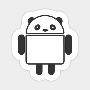 Panda Android robot style design Magnet