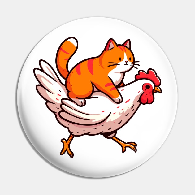 orange tabby rides chicken Pin by fikriamrullah