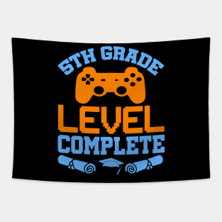 5th Grade Level Complete Video Gamer T-Shirt Graduation Gift Tapestry