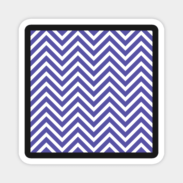 Purple and White Chevron Pattern Magnet by 2CreativeNomads