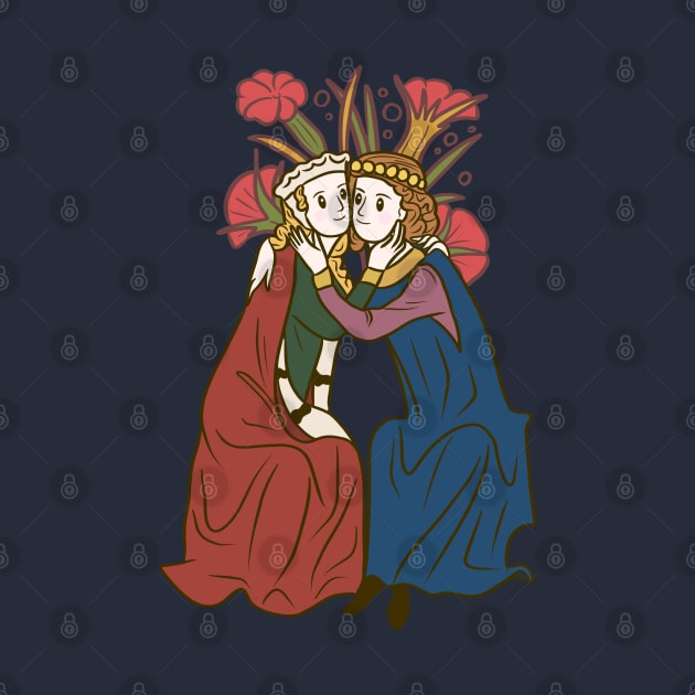 Cute Medieval Couple Illustration by MariOyama