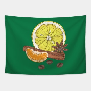 Lemons and Spices Tapestry