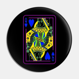 Queen of Hearts Bright Mode Pin