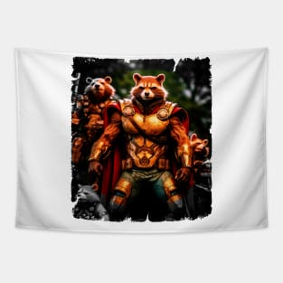 Raccoon Rocket Special Forces guardian of the galaxy mix style Tapestry