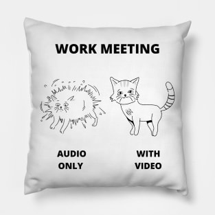 Video Meeting Joke Work from Home Meme Zoom Call Pillow