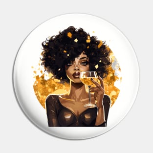 Afrocentric Woman With Glass Pin