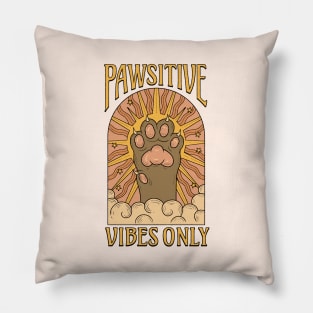 Pawsitive Vibes Only Pillow