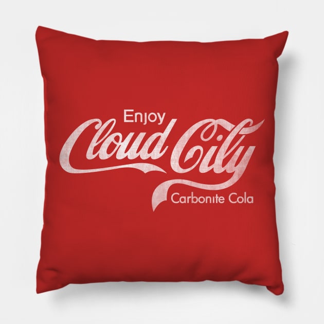 Cloud City Cola Vintage Pillow by LaserBrainDesign