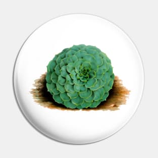 green flower Pin