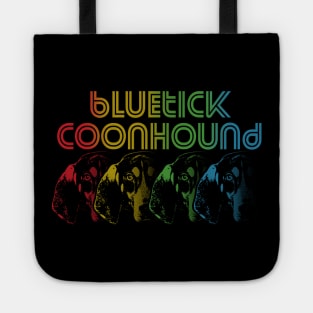 Cool Retro Groovy Bluetick Coonhound Dog Tote