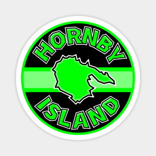 Hornby Island Classic Circle - Bright Lime Green Round - Hornby Island Magnet