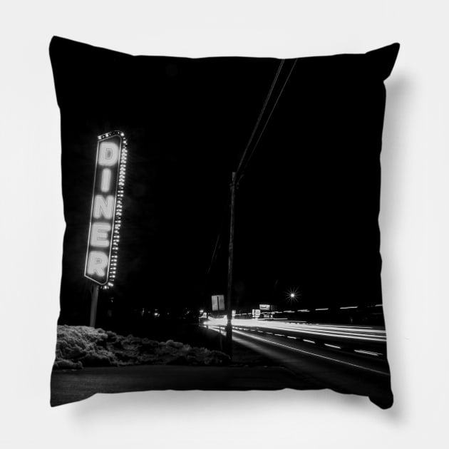 All Night Diner Pillow by ShootFirstNYC