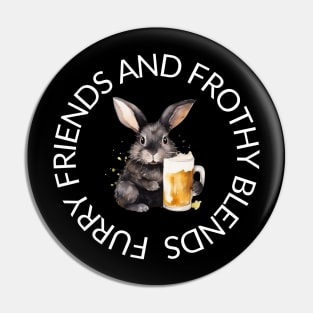 "Furry Friends and Frothy Blends" alco rabbit Pin