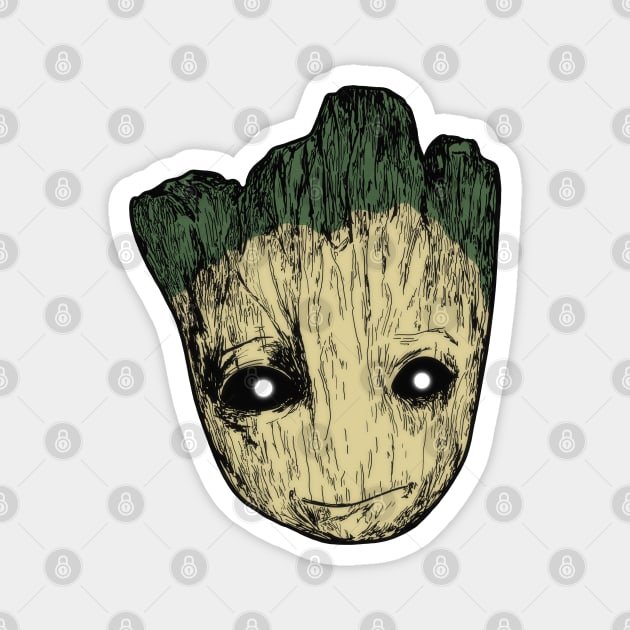 Baby Groot Guardians of the Galaxy Movie Magnet by Jamie Collins