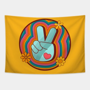 Psychedelic Peace Sign Tapestry