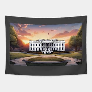 The White House at Sunset Tapestry