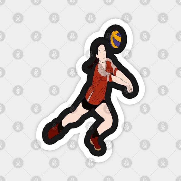 GIRL VOLLEYBALL PLAYER Magnet by sailorsam1805