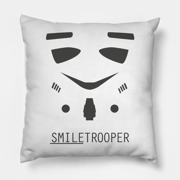 SmileTrooper Pillow by DISARAY