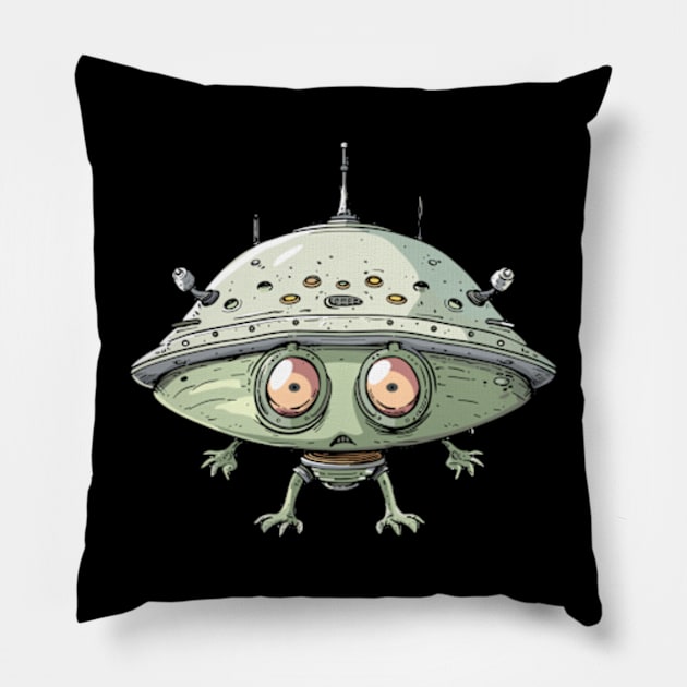 Funny UFO Pillow by moreirapod